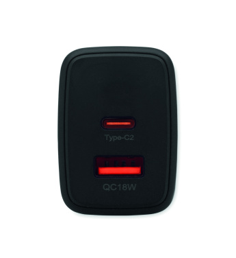 Лого трейд pекламные подарки фото: EU 2-pole wall adapter/charger