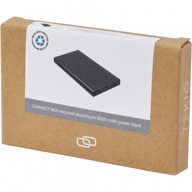 Logotrade profilprodukter bild: Connect 5 000 mAh powerbank av återvunnen aluminium