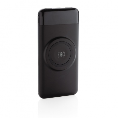 Logotrade presentreklam bild: 10.000 mAh trådlös powerbank med klockladdare
