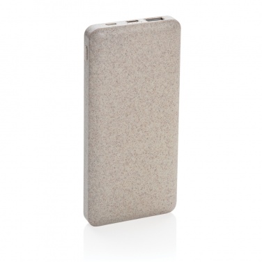 Logotrade presentreklam bild: Vetestrå 10.000 mAh powerbank