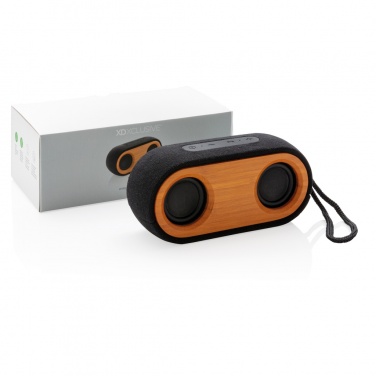 Logotrade profilprodukter bild: Bamboo X dubbel högtalare