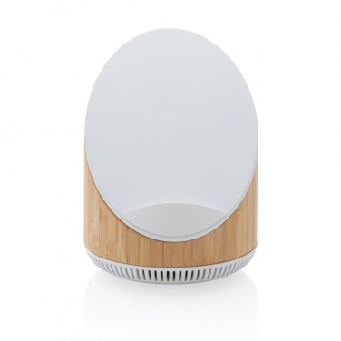 Logotrade profilreklam bild: Ovate bambu 5W högtalare med 15W trådlös laddning