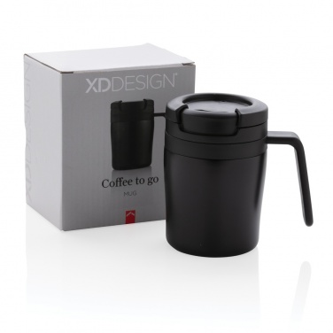 Logotrade presentreklam bild: Coffee to go termosmugg med handtag