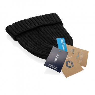 Logotrade profilreklam bild: Kennedi AWARE™ Polylana® ribbstickad mössa