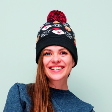 Logotrade profilreklam bild: Stickad mössa med julmotiv