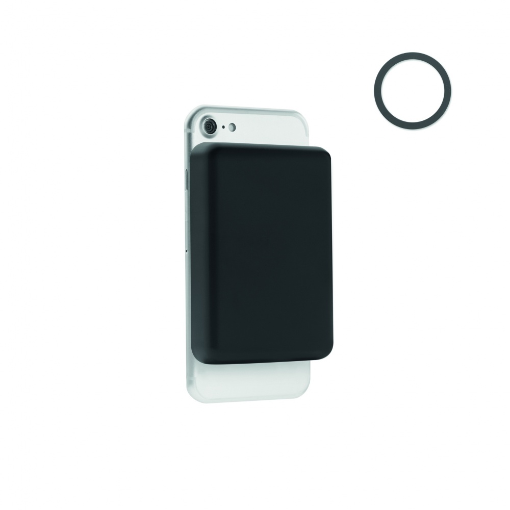 Logotrade kampanjprodukter bild: Powerbank trådlösladdning 15W, 5000 mAh