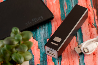 Logotrade kampanjprodukter bild: Powerbank i metall PORT HOPE 2200mAh