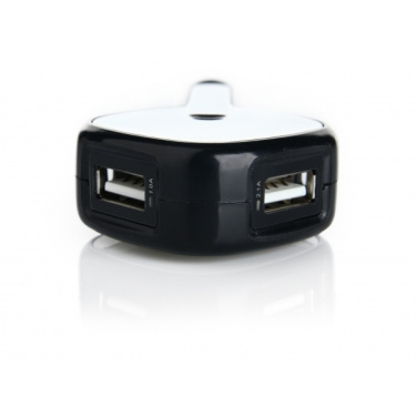Logotrade reklamprodukter bild: Dubbel USB billaddare