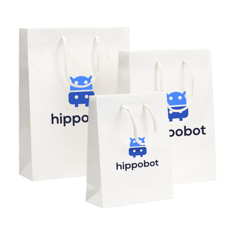 Logotrade profilreklam bild: Leaf It Bag återvunnen med halmfibrer (180 g/m²) L