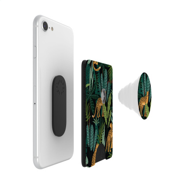 Logotrade reklamprodukter bild: PopSockets® PopWallet+ korthållare med PopGrip