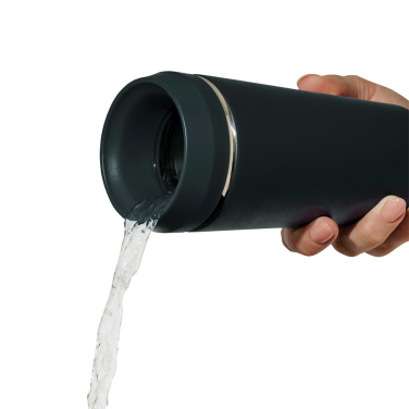 Logotrade reklamprodukter bild: Topl To Go-glas i återvunnet stål Patenterat 360-lock 354 ml