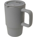 Carter 450 ml keramisk mugg med plastlock, Grå