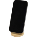 Alcor vikbart magnetiskt telefonställ av återvunnen plast med detaljer i bambu, Vit