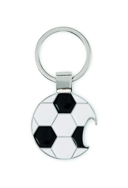 Logotrade kampanjprodukter bild: Fotbollsnyckelring med öppnare