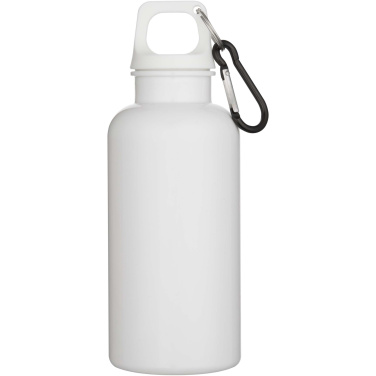 Logotrade profilreklam bild: Oregon 400 ml vattenflaska av RCS-certifierad återvunnen plast med karbinhake