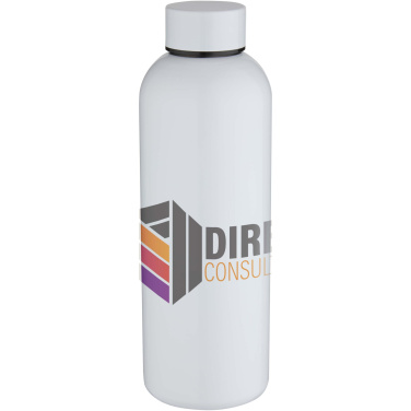 Logotrade presentreklam bild: Spring 750 ml vattenflaska med enkelvägg tillverkad av RCS-certifierat rostfritt stål för sublimering