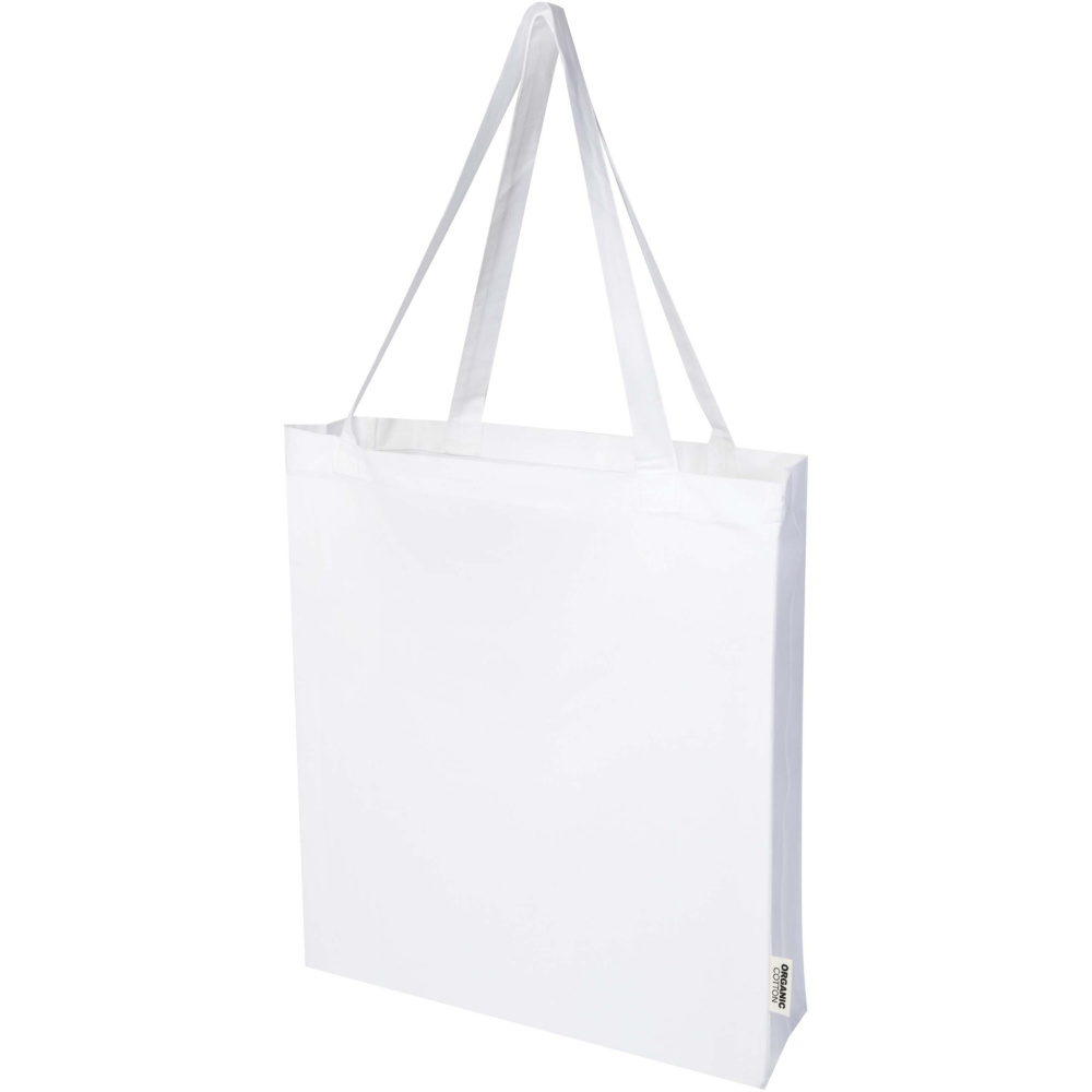 Logotrade kampanjprodukter bild: Odisha 180 g/m² tygväska av ekologiskt OCS-material med bälg, 14 l