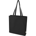 Odisha 180 g/m² tygväska av ekologiskt OCS-material med bälg, 14 l, Svart
