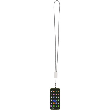 Logotrade kampanjprodukter bild: Anser logoband för smartphone av återvunnen plast med inbyggd 5-i-1-kabel på 27 W