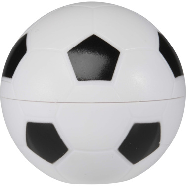 Logotrade profilprodukter bild: Zuri fotbollsformat läppbalsam med vanilj och SPF 15