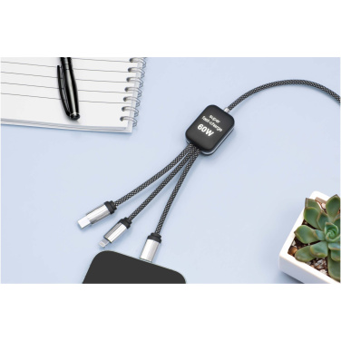Logotrade reklamprodukter bild: SCX.design C33 Type-C-laddningssladd på 60 W med dubbelupplyst logotyp